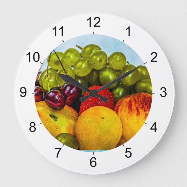 Relógio Grande Frutas de verão (Frente)