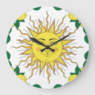 Relógio Grande Frutas Tropicais De Limão, Face Solar.