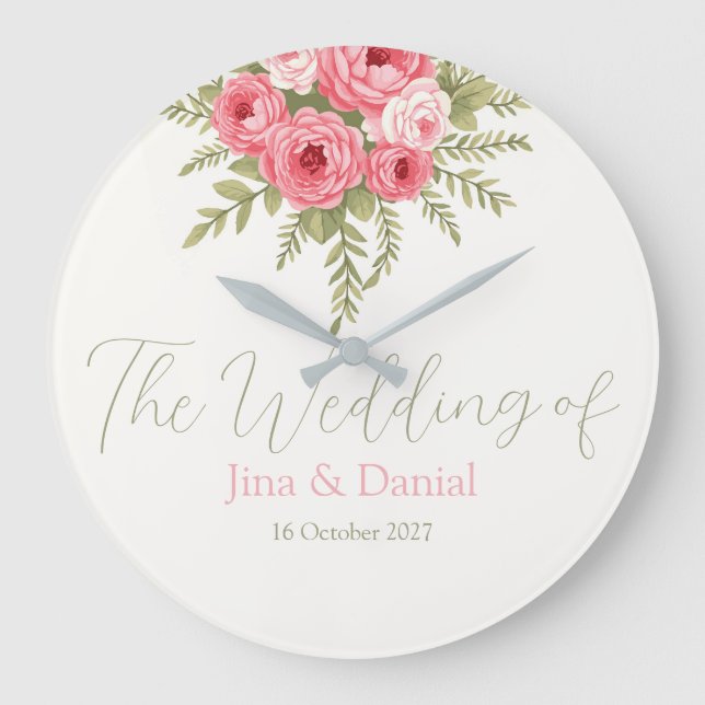 Relógio Grande Fuchsia Dream (Frente)