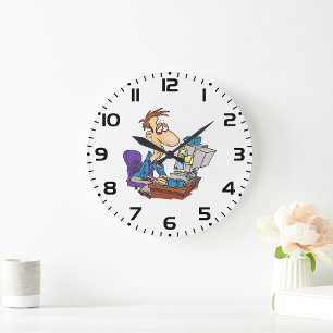 Relógio Grande Funcionário com Cadeado do Office Worker em estoqu