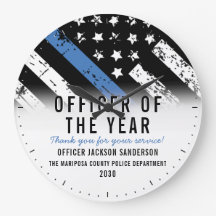 Funcionário da Polícia do Ano Azul Fino