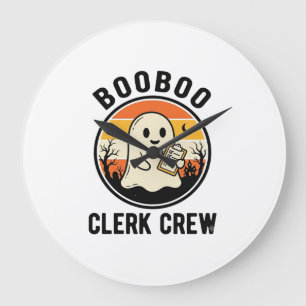 Relógio Grande Funcionário de Halloween BooBoo Equipe de Fantasma