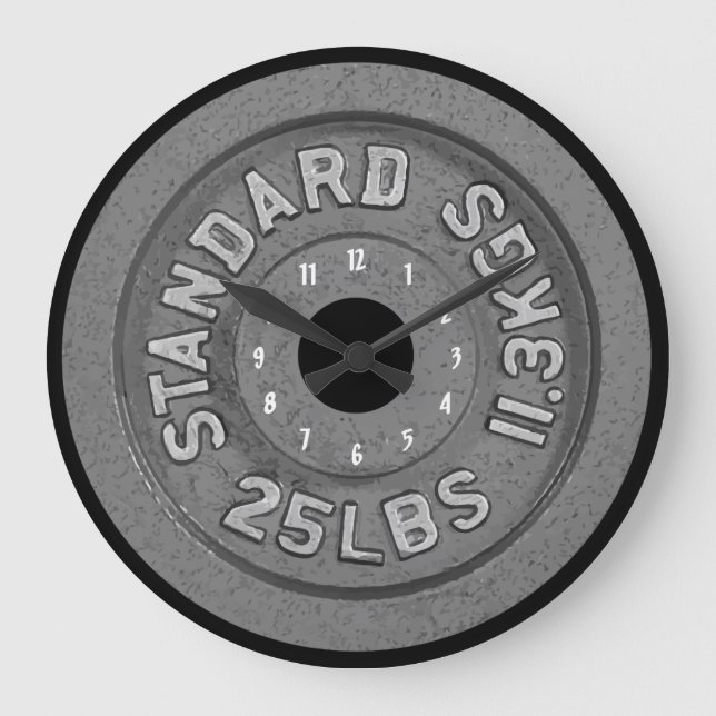 Relógio Grande Fundo da campainha do gráfico de malhação (Frente)