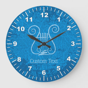Relógio Grande Fundo de Lyre Azul