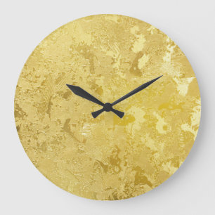 Relógio Grande Fundo de Textura do Grunge abstrato Dourado