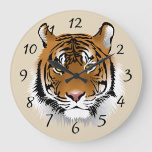 Relógio Grande Fundo do Tigre Face