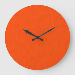 Relógio Grande Fundo laranja texturizado calmo e simples