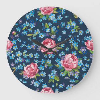 Relógio Grande Fundo Retroativo de Peões Rosa Elegantes