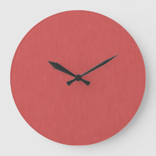 Relógio Grande Fundo vermelho texturizado visual calmo e simples