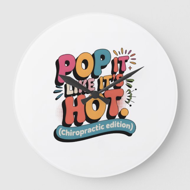 Relógio Grande Funny Chiropractic Quote for Spine Health Lovers (Frente)