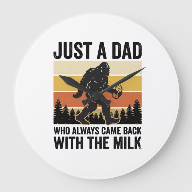 Relógio Grande Funny Dad Came Back With the Milk Vintage Shirt_1 (Frente)