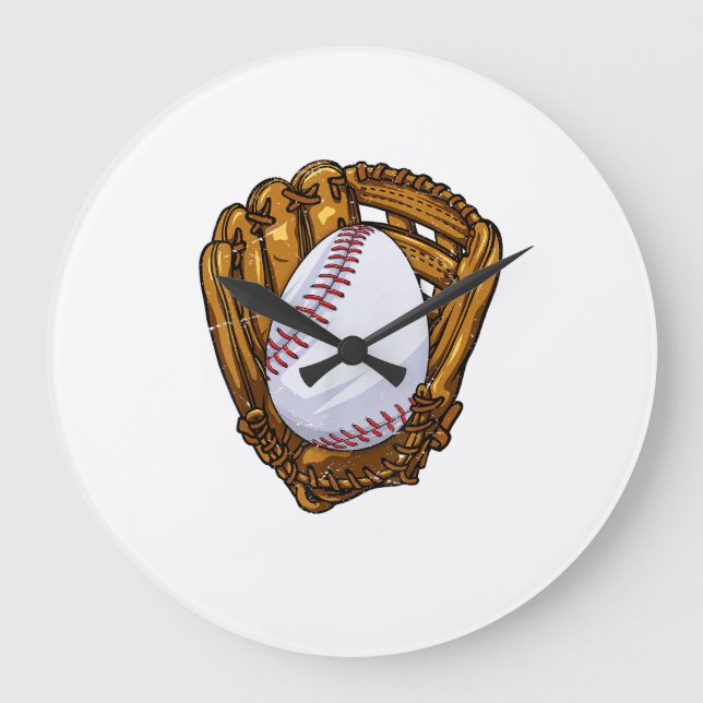 Relógio Grande Funny Easter Egg Baseball Egg Hunting Easter Day M (Frente)