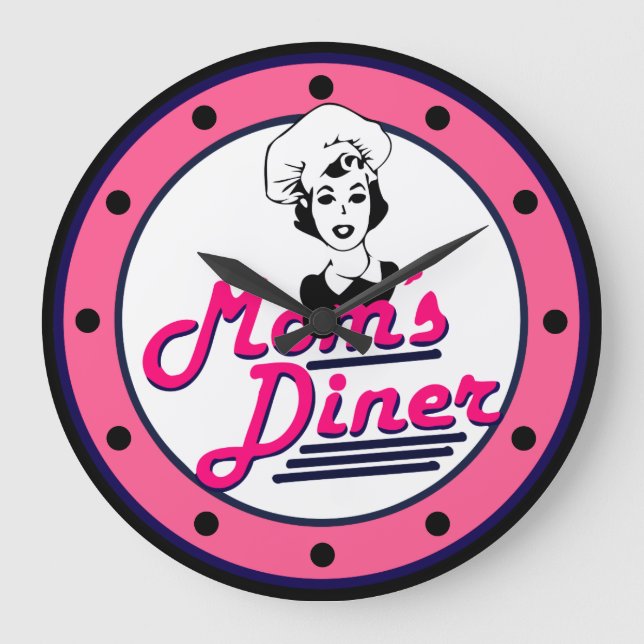 Relógio Grande Funny Moms Kitchen Wall (Frente)