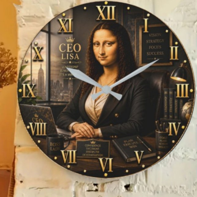 Relógio Grande Funny Mona Lisa CEO Lisa Executive Office Decor (Criador carregado)
