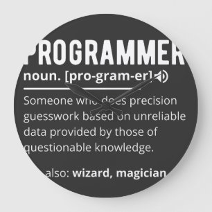 Relógio Grande Funny Programmer Code Developer Meaning Definition