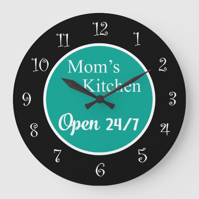 Relógio Grande Funny Retro Kitchen Wall Clocks For Mom (Frente)