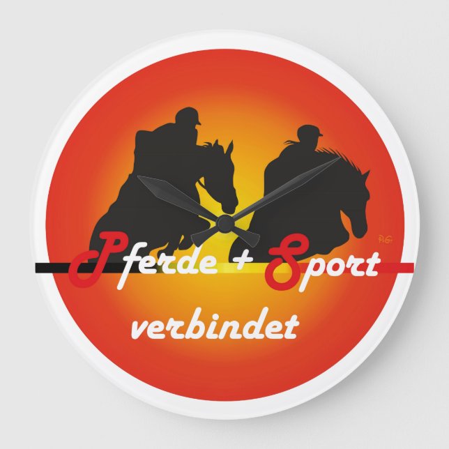 Relógio Grande Für Pferde und Pferdesport Liebhaber Uhr (Frente)