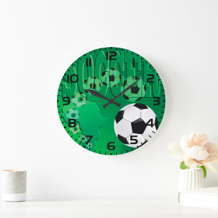 Relógio Grande Futebol África Verde Ousado Futebol