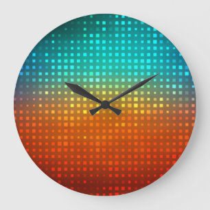 Relógio Grande Futebol multicolor abstrato, luzes artísticas.