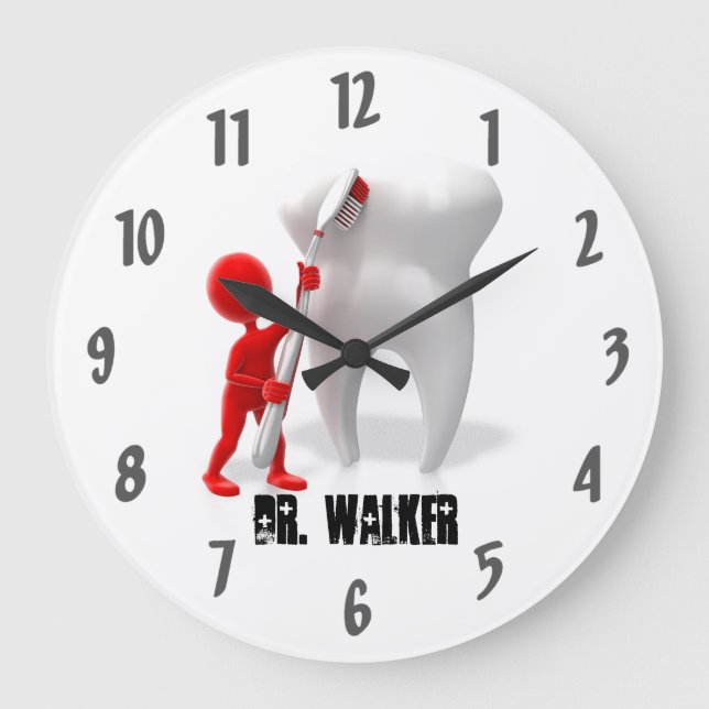 Relógio Grande Gabinete de Dentista Profissional (Frente)