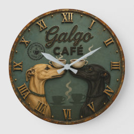 Relógio Grande Galgo Café Greyhound Coffee Lovers