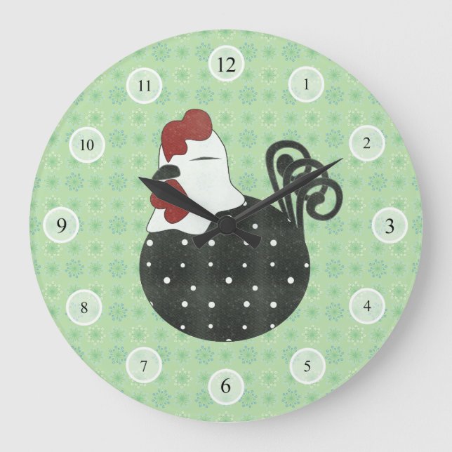 Relógio Grande Galinha carnudo (Frente)