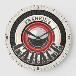 Relógio Grande Garagem de Pneus de Parede Branca de Rod Quente