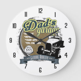 Relógio Grande Garagem do pai a cores