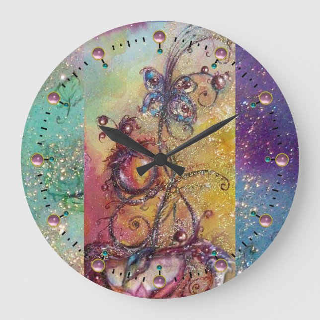 RELÓGIO GRANDE GARDEN OF THE LOST SHADOWS,MAGIC BUTTERFLY PLANT (Frente)