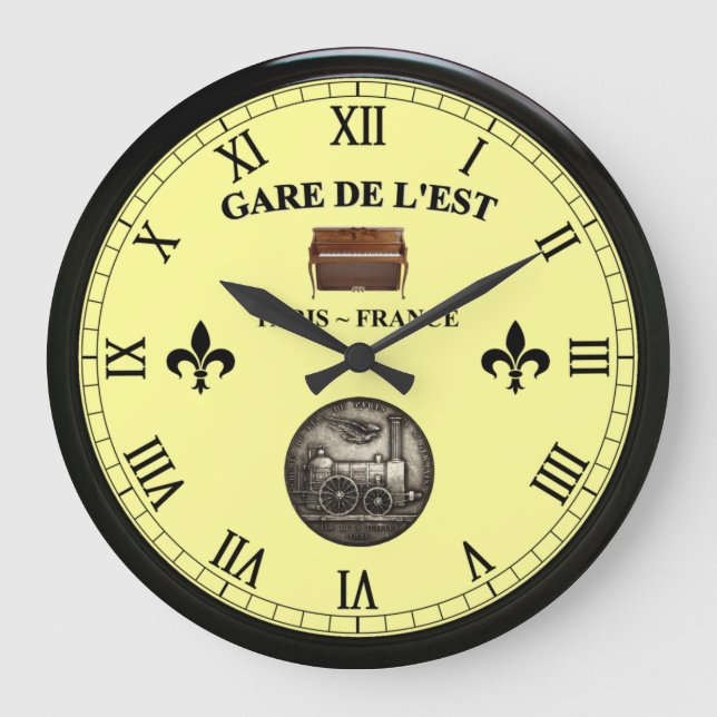 Relógio Grande Gare de L’Est ~ Paris França ~ Piano ereto ~ (Frente)