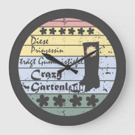 Relógio Grande Gärtnerin, Gartenlady, Gummistiefel Prinzessin