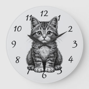 Relógio Grande Gatinho Fofo