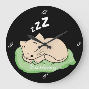 Relógio Grande Gatinho Thunder_Cove do sono