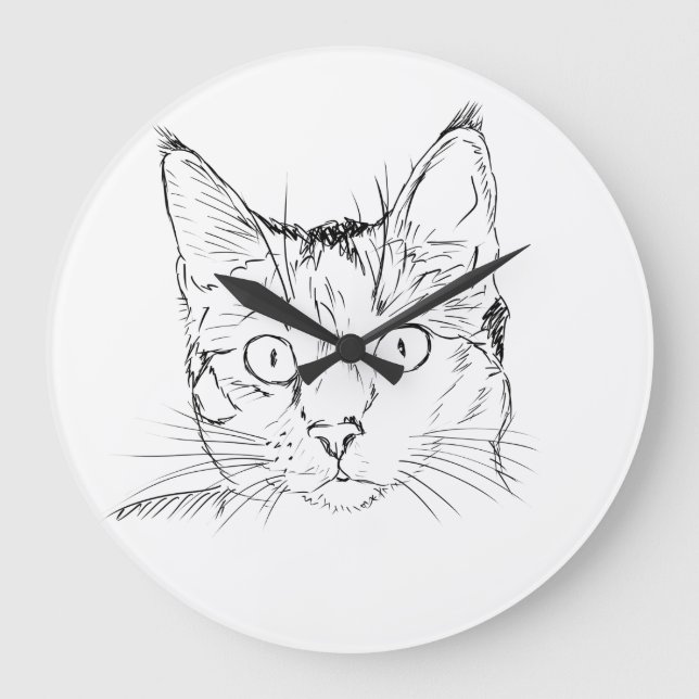 Relógio Grande Gato em Relógios (Frente)
