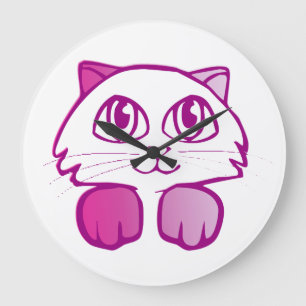 Relógio Grande Gato roxo