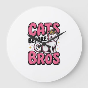 Relógio Grande Gatos Antes dos Irmãos Camisa Vintage Gato Coroa D