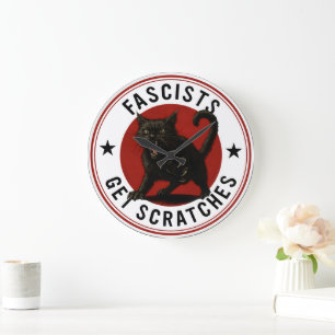 Relógio Grande Gatos Contra Fascistas