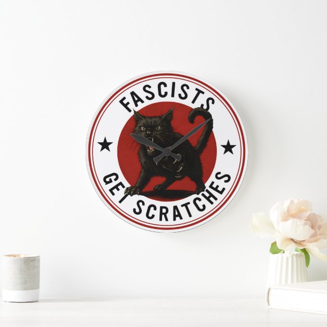 Relógio Grande Gatos Contra Fascistas (Lar)