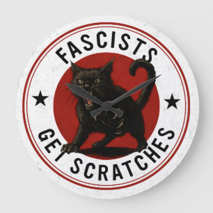 Relógio Grande Gatos Contra Fascistas