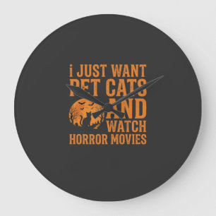 Relógio Grande Gatos de Estimação Filmes de Terror Design de Hall