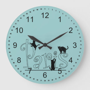 Relógio Grande Gatos de Paris