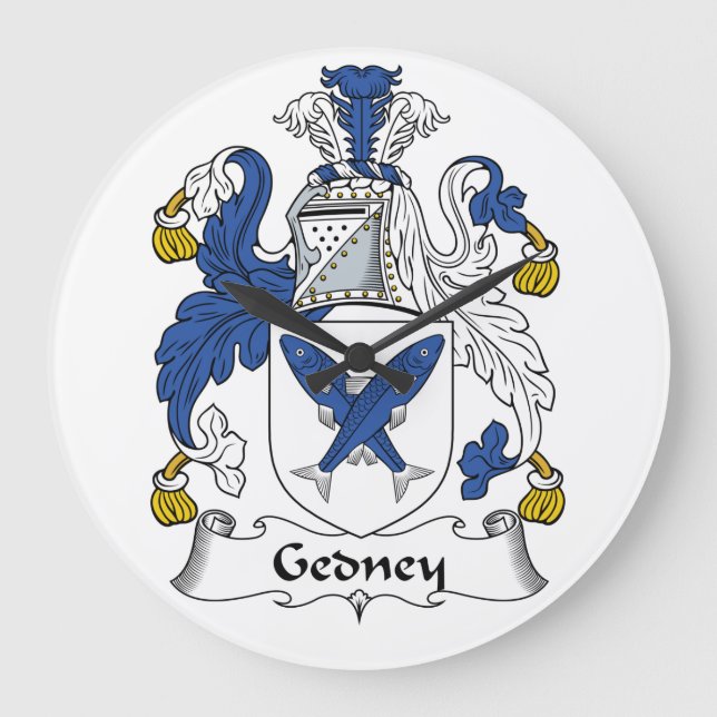 Relógio Grande Gedney Family Crest (Frente)