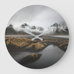Relógio Grande Gelo e neve Vestrahorn Mountain, Islândia