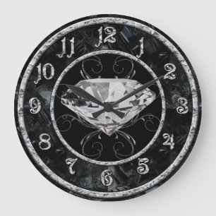 Relógio Grande Gem Branco