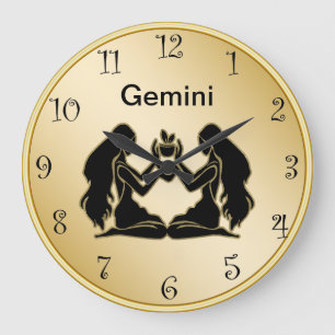 Relógio Grande Gemini Zodiac Wall Clock