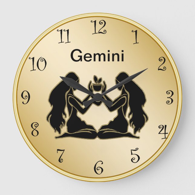 Relógio Grande Gemini Zodiac Wall Clock (Frente)