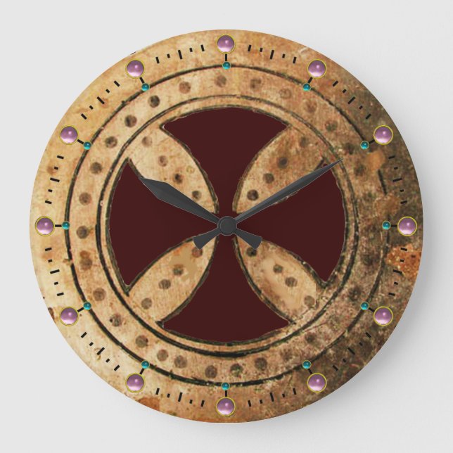 Relógio Grande Gemstones ANTICOS TEMPLAR PULVERIZADOS (Frente)