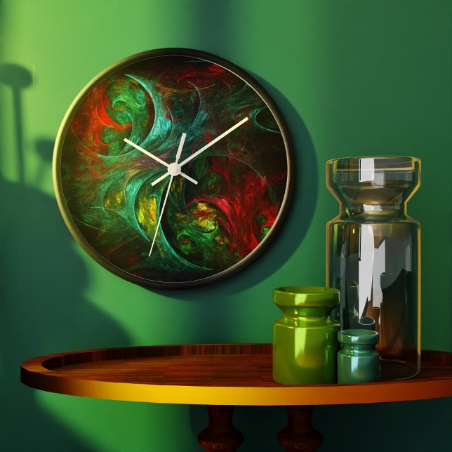 Relógio Grande Genesis Nova Abstrato Art (Genesis Nova Abstract Art Round Wall Clock)