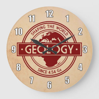 Relógio Grande Geologia - Formar o Logotipo Mundial (Europa/Áfric