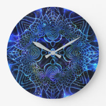 Geometria Galáctica Elétrica Azul Grande